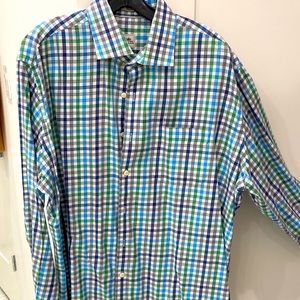Peter Millar checkered men’s shirt